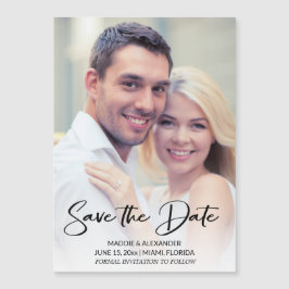 Spara av modern handskriven Förlovning Magnetisk Inbjudningskort