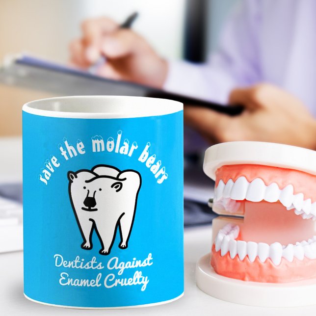 Spara av Molar Bears Punny Dentist Kaffemugg (Skapare uppladdad)