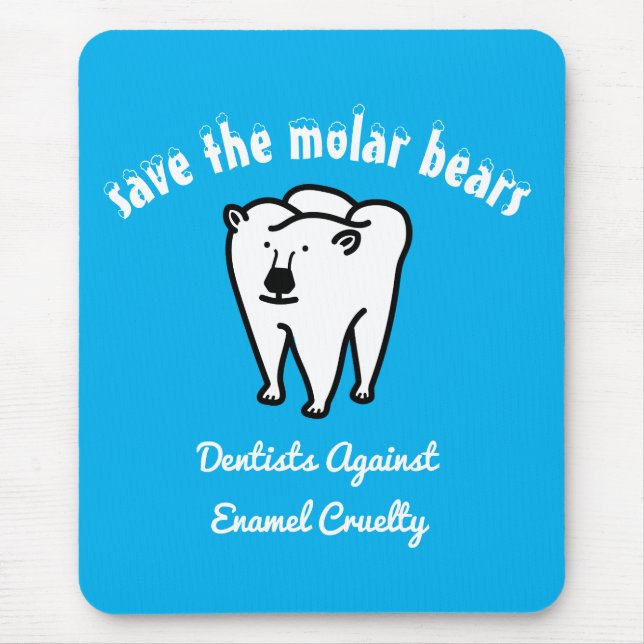 Spara av Molar Bears Punny Dentist Musmatta (Framsidan)