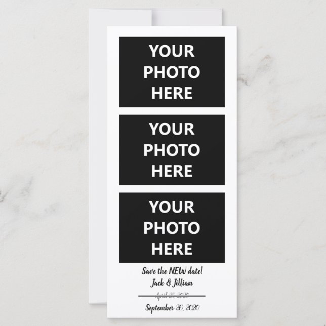 Spara av nytt datum | Ändra datum | 3 Foton Kort (Framsida)