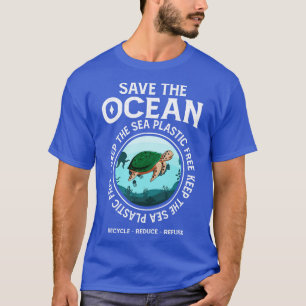 Spara av Oceanens Behålla Havets plastfria sköldpa T Shirt