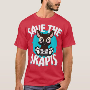 Spara av Okapis Okapi-utrotningshotade djurbidrag T Shirt