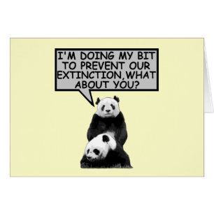 Spara av Panda Hälsningskort
