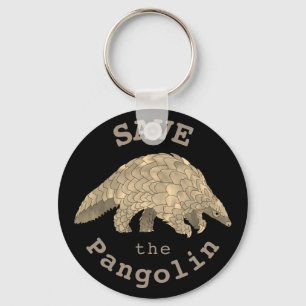 Spara av Pangolin Cute Endangered Animal Activist Nyckelring
