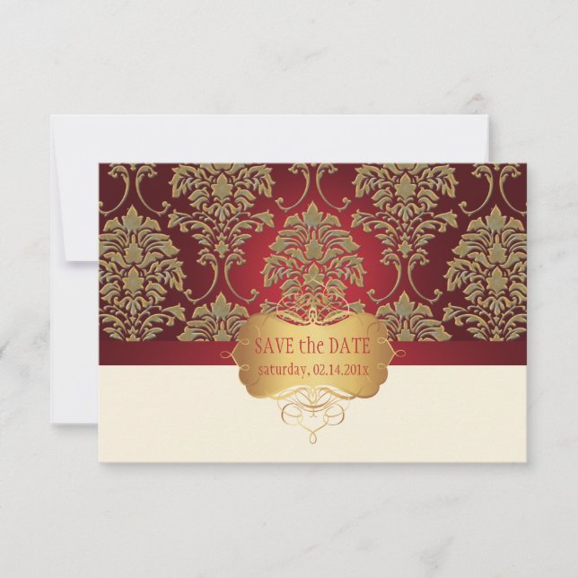 Spara av PixDezines DIY färg/Florentius Damask Datumet (Framsida)