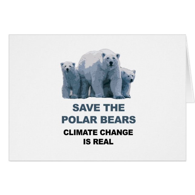 Spara av Polarna Bears Hälsningskort (Framsidan Horizontal)