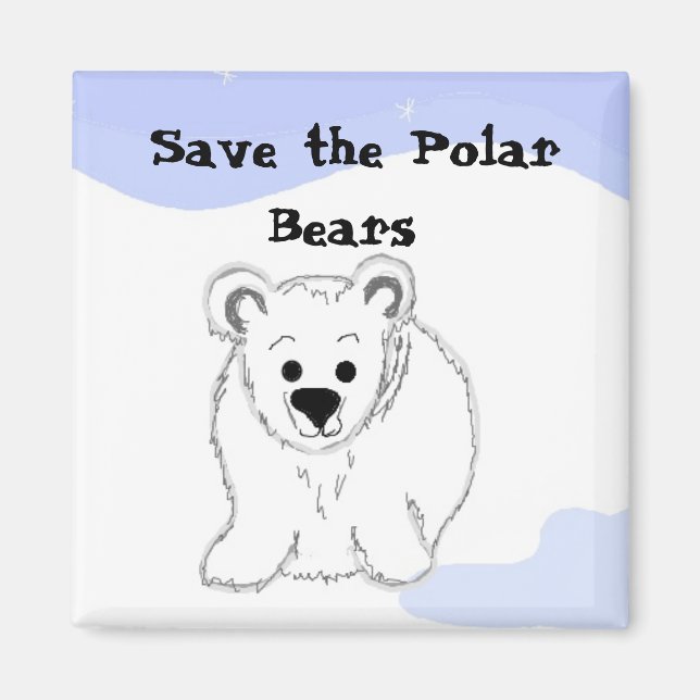 Spara av Polarna Bears Magnet (Framsidan)
