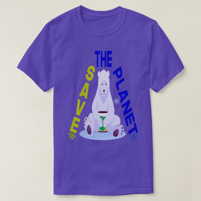 Spara av polarnas björn Räddar planetet T Shirt (Design framsida)