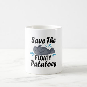 Spara av potatisen Floaty / Funny Manatee Kaffemugg