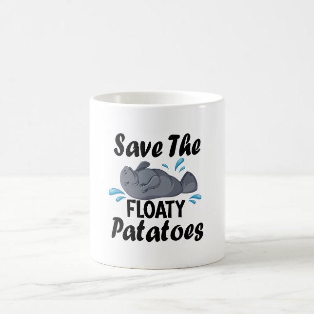 Spara av potatisen Floaty / Funny Manatee Kaffemugg (Center)