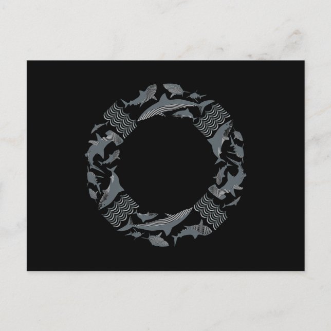 Spara av Sharks Lifesaver Vykort (Framsida)