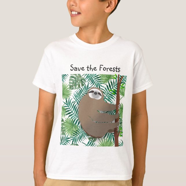 Spara av skogarna Stigande vid Träd T Shirt (Framsida)