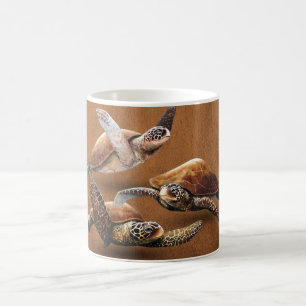 Spara av sköldpaddor i havet kaffemugg