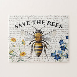Spara av skriptet Bes Big Bee Flowers Pussel