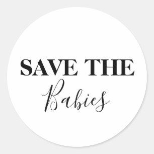 Spara av Spädbarn ProLife-antiabort Runt Klistermärke