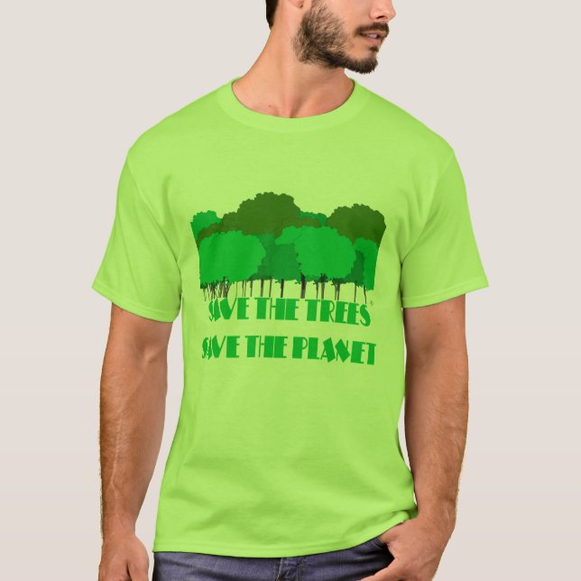 SPARA AV TRÄD RÄDDAT PLANETEN TEE SHIRT (Framsida)