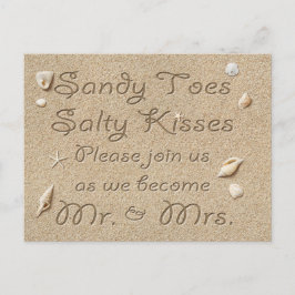 Spara av Turkvoise Beach Sandy Toes Salty Kisses Meddelande Vykort