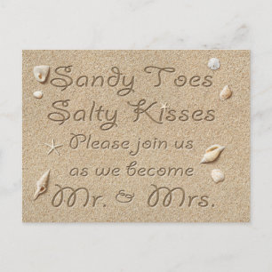 Spara av Turkvoise Beach Sandy Toes Salty Kisses Meddelande Vykort