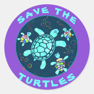 Spara av Turtles Stickers Runt Klistermärke