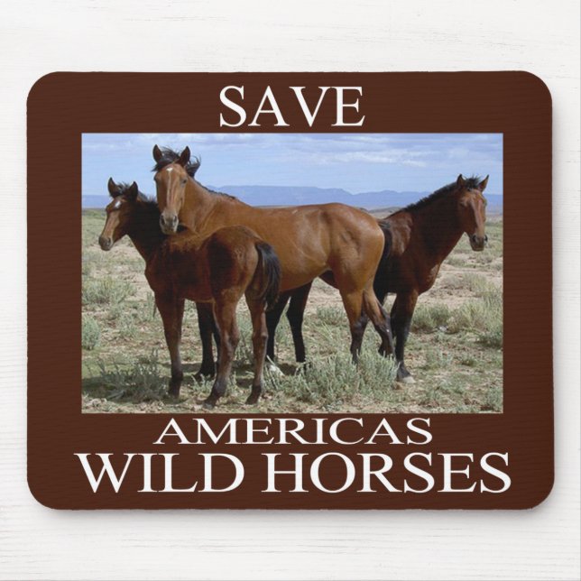 Spara av Vild Hästar Musmatta (Framsidan)