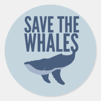 Spara av Whales Sticker Runt Klistermärke