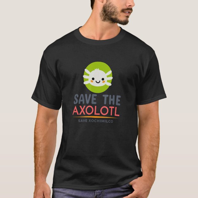 Spara Axolotl Spara Xochimilco T Shirt (Framsida)