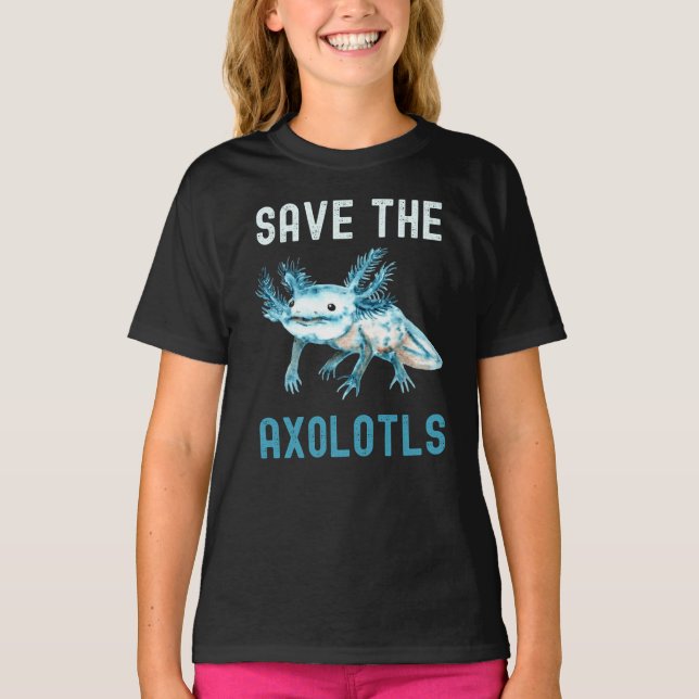 Spara Axolotls skyddar Axolotl T Shirt (Framsida)