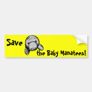 Spara Baby Manatees! Bildekal