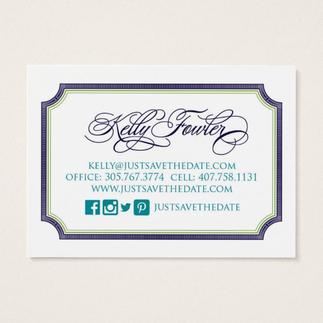 Spara bara affärskortet Datum Visitkort (Baksidan)