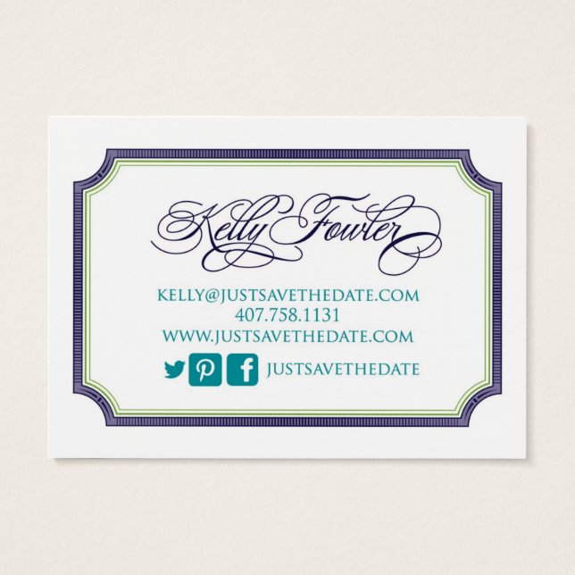 Spara bara datumet Kelly Visitkort (Baksidan)