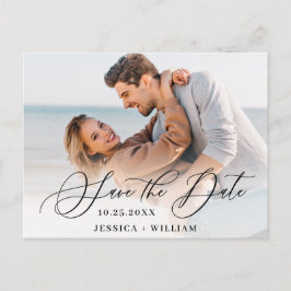 Spara bara fotot för datum i Elegant bröllop Vykort