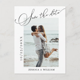 Spara bara fotot för datum i Elegant bröllop Vykort