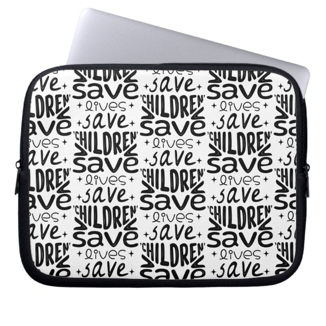 Spara Barn, Spara Liv Laptop Fodral (Framsidan)