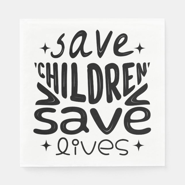 Spara Barn, Spara Liv Pappersservett (Framsidan)