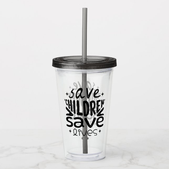 Spara Barn, Spara Liv Take Away Mugg (Framsida)