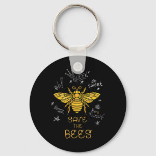 Spara Bees Graffiti Apiary Shirt Bee Beekeeper Nyckelring