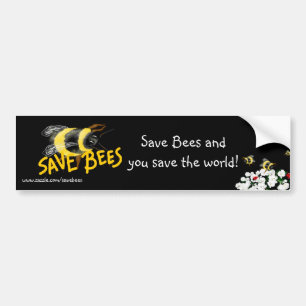 SPARA BEES och Spara i världen Bildekal