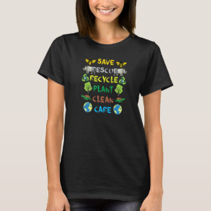 Spara Bees Rädding Animals Återvinna Plastic Earth T Shirt