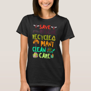 Spara Bees Rädding Animals Återvinna Plastics Eart T Shirt
