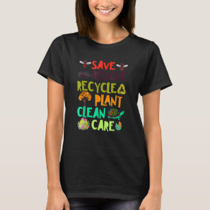 Spara Bees Rädding Animals Återvinna Plastics Eart T Shirt