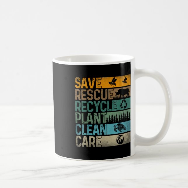 Spara Bees Rädding Animals Återvinna Plastics Roli Kaffemugg (Höger)