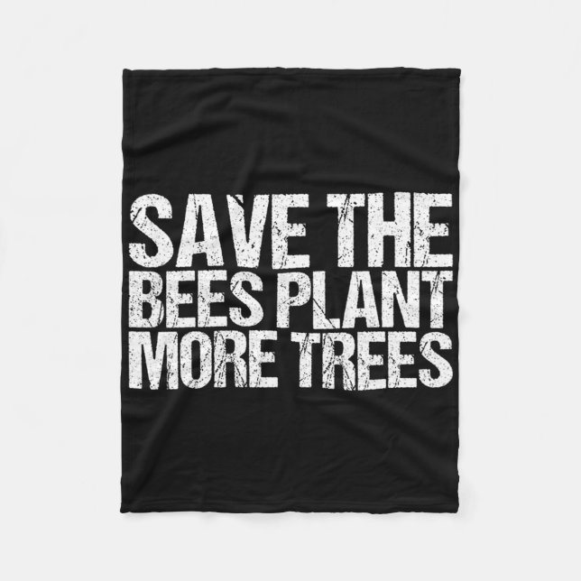 Spara Béplanteraren Mer Träd Shirt Earth Day Fleecefilt (Framsidan)