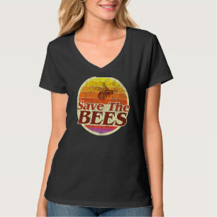 Spara Bes Kvinnor Manar Retro Vintage Solnedgång T Shirt