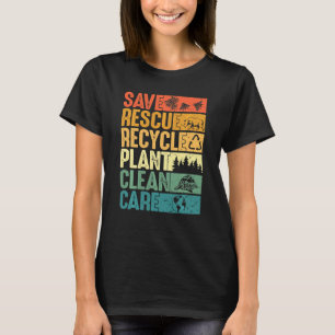 Spara Bes Rädding Animals Plant Träd Clean Seas Ca T Shirt