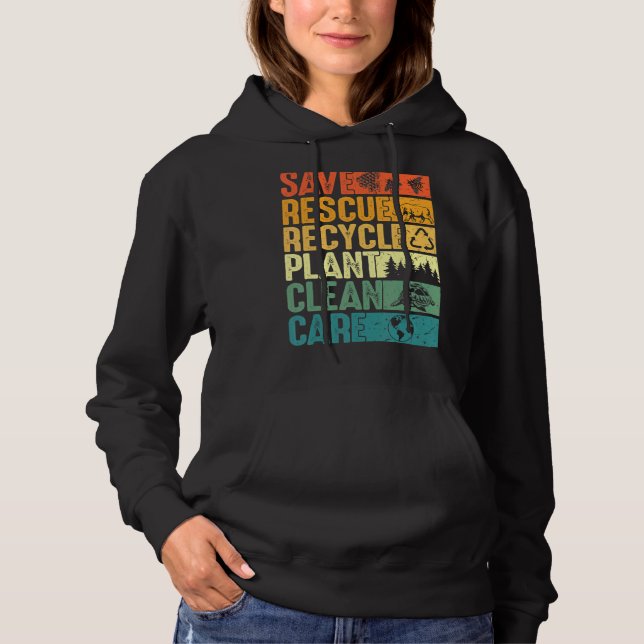 Spara Bes Rädding Animals Plant Träd Clean Seas Ca T Shirt (Framsida)