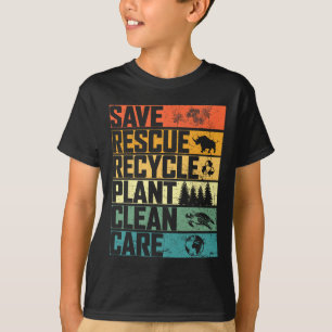 Spara Bes Rädding Animals Plant Träd Clean Seas Ca T Shirt