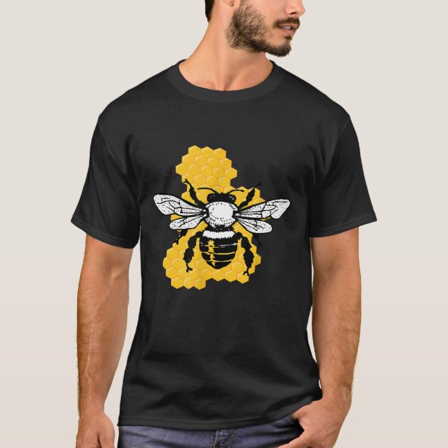 Spara Bibiodlarens honeycomb-miljöalist T Shirt (Framsida)