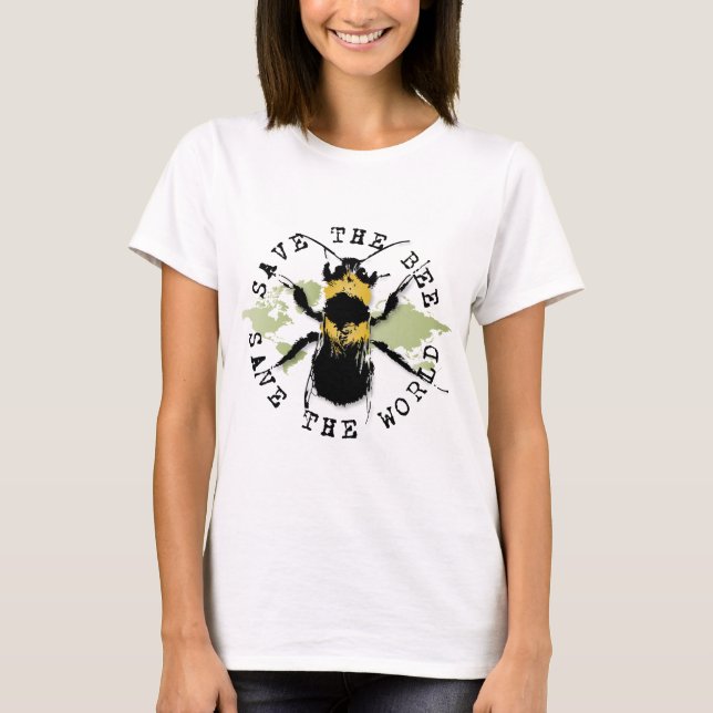 Spara biet! Spara världen! Medaljongsamling T-shirt (Framsida)