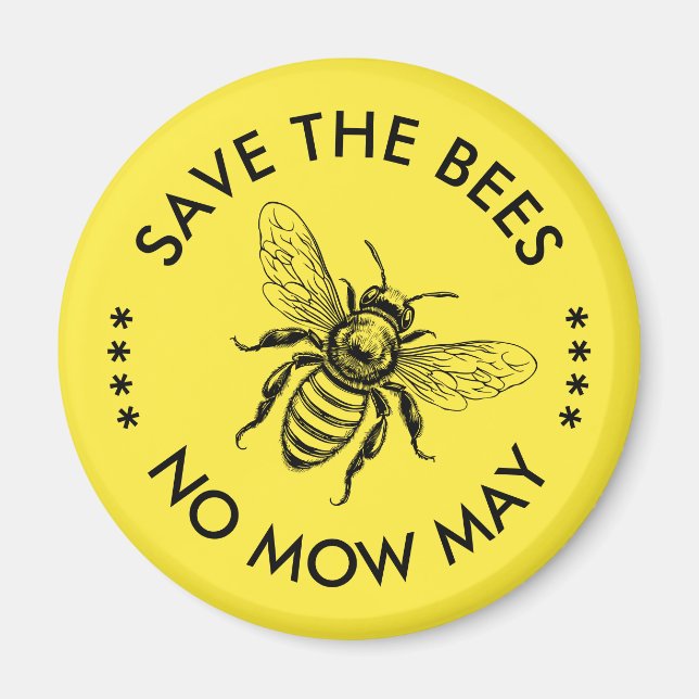 Spara bin ingen klippning maj pollinatörer skydd magnet (Framsidan)