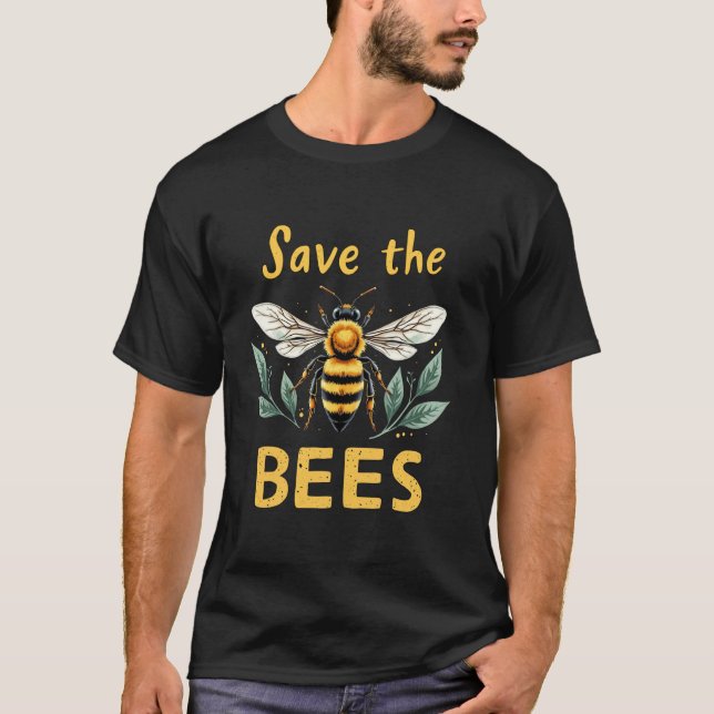 Spara Bina Jordens Dag T Shirt (Framsida)